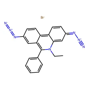 3,8-Diazido-5-ethyl-6-phenylphenanthridinium bromide structure