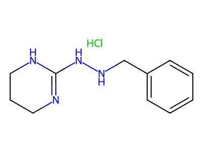 Pyrimidine, 3,4,5,6-tetrahydro-2-(2-benzylhydrazino)-, hydrochloride structure