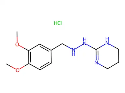 Pyrimidine, 3,4,5,6-tetrahydro-2-(3,4-dimethoxybenzylhydrazino)-, hydrochloride structure
