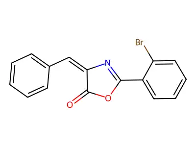 5(4H)-Oxazolone, 2-(2-bromophenyl)-4-(phenylmethylene)-, (4Z)- structure