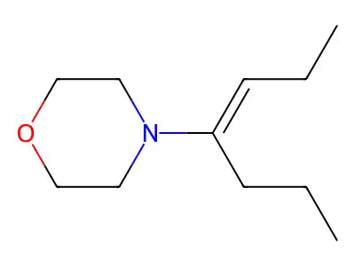 Morpholine, 4-(1-propyl-1-butenyl)- structure