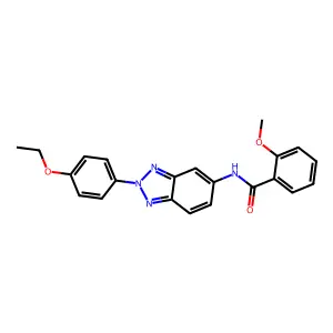 N-[2-(4-ethoxyphenyl)benzotriazol-5-yl]-2-methoxybenzamide structure