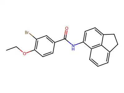3-bromo-N-(1,2-dihydroacenaphthylen-5-yl)-4-ethoxybenzamide structure
