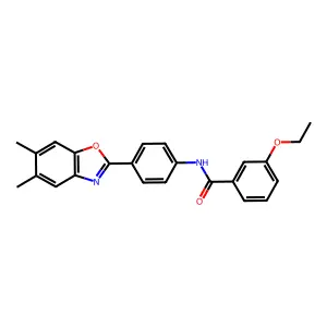 N-[4-(5,6-dimethyl-1,3-benzoxazol-2-yl)phenyl]-3-ethoxybenzamide structure