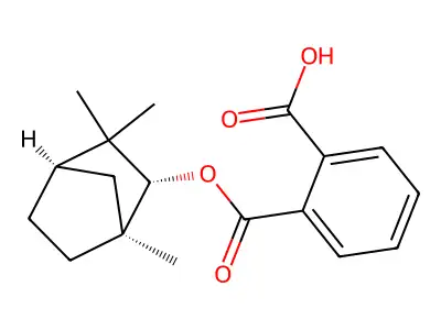1,2-Benzenedicarboxylic acid, mono(1,3,3-trimethylbicyclo[2.2.1]hept-2-yl) ester, (1S-exo)- structure
