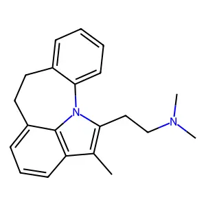 Indolo(1,7-ab)(1)benzazepine-1-ethanamine, 6,7-dihydro-N,N,2-trimethyl- structure