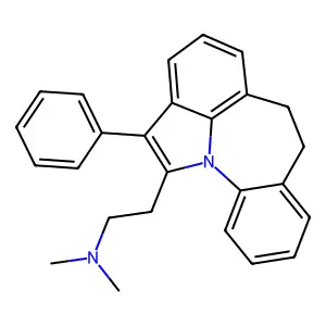 Indolo(1,7-ab)(1)benzazepine-1-ethanamine, 6,7-dihydro-N,N-dimethyl-2-phenyl- structure