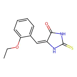 (5E)-5-(2-ethoxybenzylidene)-2-thioxo-4-imidazolidinone structure