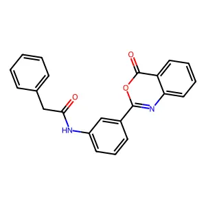 N-[3-(4-oxo-4H-3,1-benzoxazin-2-yl)phenyl]-2-phenylacetamide structure