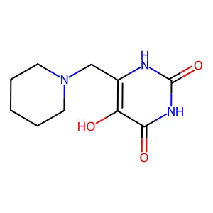 5-Hydroxy-6-(piperidin-1-ylmethyl)pyrimidine-2,4(1h,3h)-dione structure