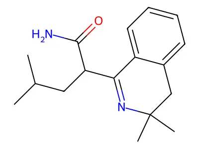 2-(3,3-Dimethyl(3,4-dihydroisoquinolyl))-4-methylpentanamide structure