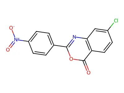 7-Chloro-2-(4-nitrophenyl)-4H-3,1-benzoxazin-4-one structure