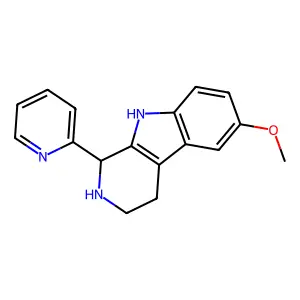 9H-Pyrido(3,4-b)indole, 1,2,3,4-tetrahydro-6-methoxy-1-(2-pyridyl)- structure
