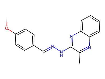 N-[(4-Methoxyphenyl)methylideneamino]-3-methyl-quinoxalin-2-amine structure