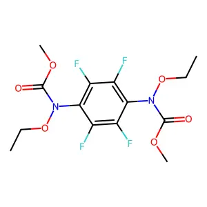 methyl N-ethoxy-N-[4-[ethoxy(methoxycarbonyl)amino]-2,3,5,6-tetrafluorophenyl]carbamate structure