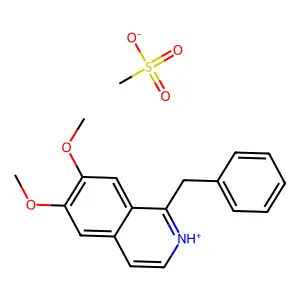 Isoquinoline, 1-benzyl-6,7-dimethoxy-, methanesulfonate structure