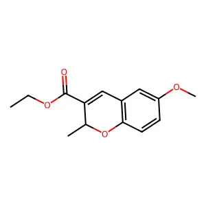 Ethyl 6-methoxy-2-methyl-2H-1-benzopyran-3-carboxylate structure