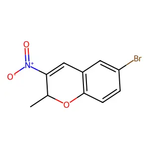 2H-1-Benzopyran, 6-bromo-2-methyl-3-nitro- structure