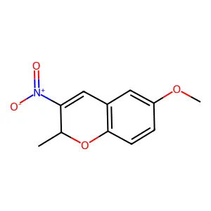 2H-1-Benzopyran, 6-methoxy-2-methyl-3-nitro- structure