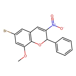 6-Bromo-8-methoxy-3-nitro-2-phenyl-2H-1-benzopyran structure