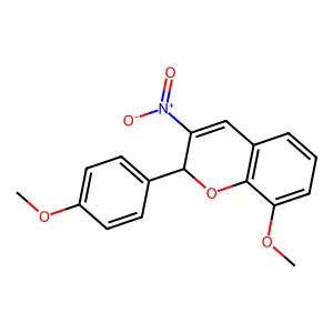 8-methoxy-2-(4-methoxyphenyl)-3-nitro-2H-chromene structure