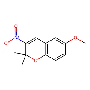 2H-1-Benzopyran, 2,2-dimethyl-6-methoxy-3-nitro- structure