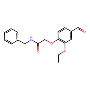 N-benzyl-2-(2-ethoxy-4-formylphenoxy)acetamide structure