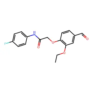 2-(2-ethoxy-4-formylphenoxy)-N-(4-fluorophenyl)acetamide structure