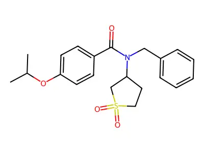N-benzyl-N-(1,1-dioxidotetrahydrothiophen-3-yl)-4-(propan-2-yloxy)benzamide structure