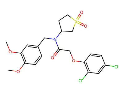 2-(2,4-dichlorophenoxy)-N-(3,4-dimethoxybenzyl)-N-(1,1-dioxidotetrahydrothiophen-3-yl)acetamide structure