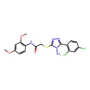 2-{[4-amino-5-(2,4-dichlorophenyl)-4H-1,2,4-triazol-3-yl]sulfanyl}-N-(2,4-dimethoxyphenyl)acetamide structure