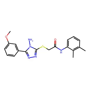 2-{[4-amino-5-(3-methoxyphenyl)-4H-1,2,4-triazol-3-yl]sulfanyl}-N-(2,3-dimethylphenyl)acetamide structure