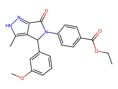 ethyl 4-(4-(3-methoxyphenyl)-3-methyl-6-oxo-4,6-dihydropyrrolo[3,4-c]pyrazol-5(1H)-yl)benzoate structure
