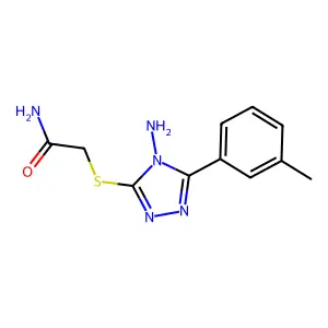 2-[4-Amino-5-(3-methylphenyl)-1,2,4-triazol-3-ylthio]acetamide structure