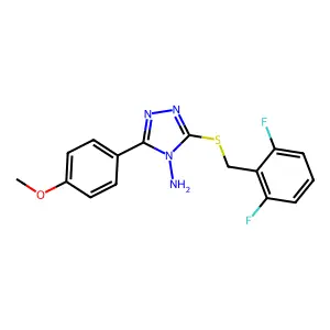 3-((2,6-Difluorobenzyl)thio)-5-(4-methoxyphenyl)-4H-1,2,4-triazol-4-ylamine structure
