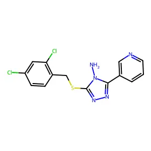 3-[(2,4-Dichlorophenyl)methylthio]-5-(3-pyridyl)-1,2,4-triazole-4-ylamine structure
