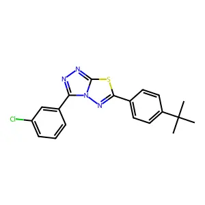 6-(4-tert-butylphenyl)-3-(3-chlorophenyl)[1,2,4]triazolo[3,4-b][1,3,4]thiadiazole structure