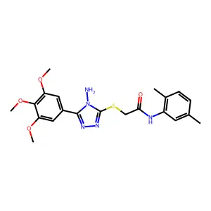 2-{[4-amino-5-(3,4,5-trimethoxyphenyl)-4H-1,2,4-triazol-3-yl]sulfanyl}-N-(2,5-dimethylphenyl)acetamide structure