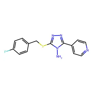 3-(4-Fluoro-benzylsulfanyl)-5-pyridin-4-yl-[1,2,4]triazol-4-ylamine structure