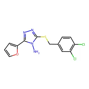 5-[(3,4-Dichlorophenyl)methylthio]-3-(2-furyl)-1,2,4-triazole-4-ylamine structure