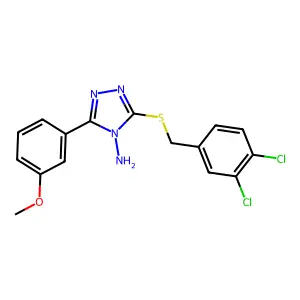 3-[(3,4-dichlorobenzyl)sulfanyl]-5-(3-methoxyphenyl)-4H-1,2,4-triazol-4-amine structure
