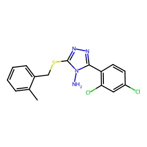 3-(2,4-Dichlorophenyl)-5-((2-methylbenzyl)thio)-4H-1,2,4-triazol-4-ylamine structure