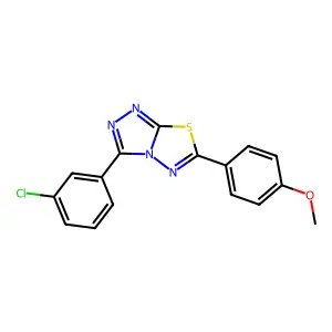 3-(3-Chlorophenyl)-6-(4-methoxyphenyl)-[1,2,4]triazolo[3,4-b][1,3,4]thiadiazole structure