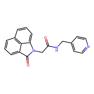 2-(2-oxobenzo[cd]indol-1(2H)-yl)-N-(pyridin-4-ylmethyl)acetamide structure