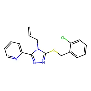 2-(4-Allyl-5-((2-chlorobenzyl)thio)-4H-1,2,4-triazol-3-YL)pyridine structure