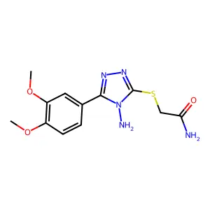 2-((4-Amino-5-(3,4-dimethoxyphenyl)-4H-1,2,4-triazol-3-YL)thio)acetamide structure