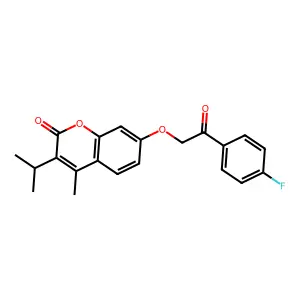 7-[2-(4-Fluorophenyl)-2-oxoethoxy]-4-methyl-3-propan-2-ylchromen-2-one structure