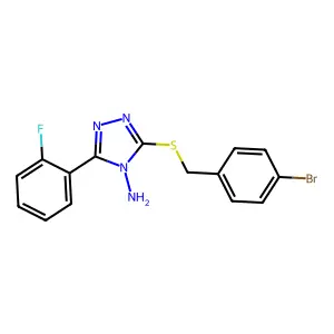 5-[(4-Bromophenyl)methylthio]-3-(2-fluorophenyl)-1,2,4-triazole-4-ylamine structure