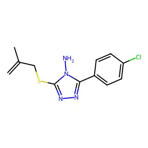 5-(4-Chlorophenyl)-3-(2-methylprop-2-enylthio)-1,2,4-triazole-4-ylamine structure