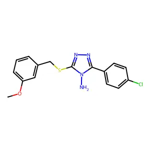 3-(4-Chlorophenyl)-5-((3-methoxybenzyl)thio)-4H-1,2,4-triazol-4-amine structure